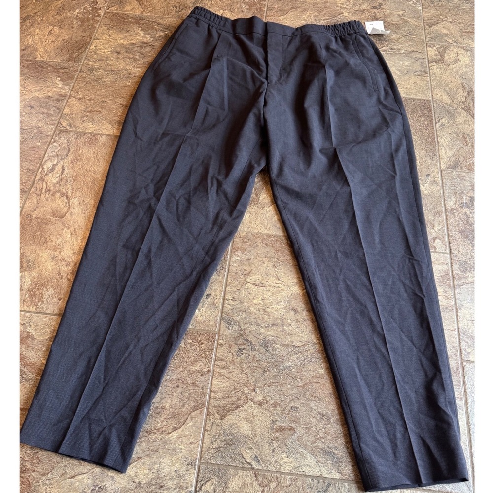 NWT REISS Nordstrom Rack Mens Navy Dress Pants Elastic‎ Waist Size 36 Trousers